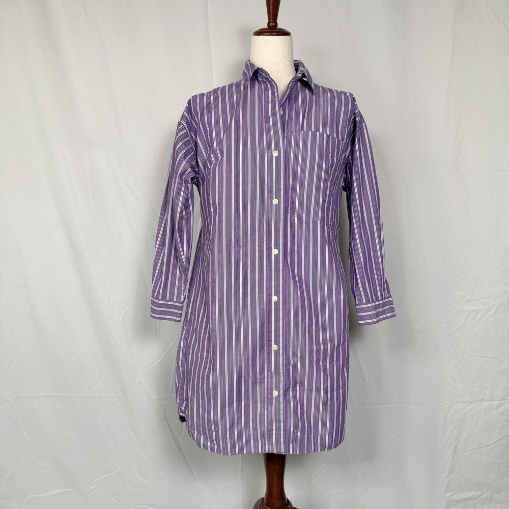 Ann Taylor Loft Cotton Shirt Dress. Preppy Old Money Classic Style.
